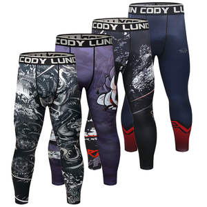 <span class=keywords><strong>Leggings</strong></span> aderenti a compressione da uomo che corrono sport pantaloni da allenamento <span class=keywords><strong>maschili</strong></span> da Jogging pantaloni da Yoga asciutti allenamento Fitness rapido - Product Image 5
