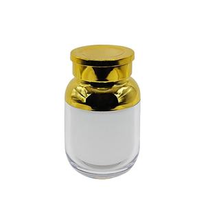 120ml Portable Medical Pill <b>Tablets</b> Vitamin Bottle Packaging <b>Container</b> <b>for</b> Medicine Electroplate Gold Bottle - Product Image 2