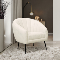 Nouvelle Arrivée Sans : Fauteuil de Loisirs Inclinable de Luxe en Sherpa Blanc pour Salon (Vente en Gros)