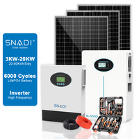 Kit Complet Système Solaire Autonome SNADI 5KW 10KW 15KW Kit Solaire Maison 5000W pour Système d'Énergie Solaire Domicile 10KW