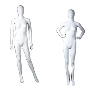 Groothandel Grote Borst Mode Vrouw Mannequin Mat Wit Full Body Plastic Dummy Voor Kleding Ramen Display