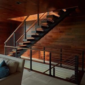 Moderne design <span class=keywords><strong>trap</strong></span> van massief hout, binnenhuis, L-vormig, recht, zwevend, mono stringer, duurzame <span class=keywords><strong>trap</strong></span> - Product Image 3