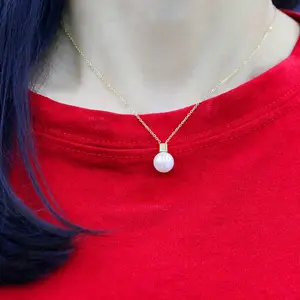 Collana con pendente in acciaio inossidabile con perla aladdin collana con lampadina geni