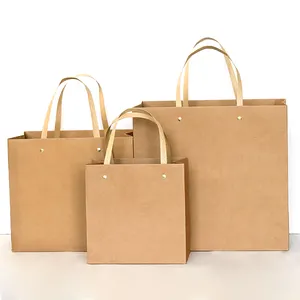 Sac en papier fsc avec logo imprimé sac en papier de luxe avec poignée à clous sac de transport rigide pour outils