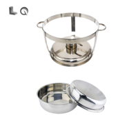 Nouveau design – Ensemble de réchauds de buffet en acier inoxydable or et argent, capacité 9L, chauffage à la vapeur, contrôle automatique de la température