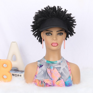 Perruque courte bouclée synthétique à haute température pour femmes africaines, design explosif, style casquette de baseball, teignable, forme modifiable - Product Image 1
