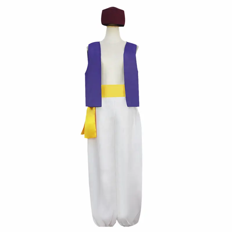 2024 new Men's Arabian Nights Aladdin Lamp Prince Cosplay Costume Instock TV & Movie Halloween Suit
