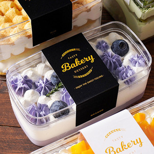 Hộp đựng bánh Tiramisu nhựa cứng trong suốt PS, kích thước 12*6*5cm, số lượng đặt hàng tối thiểu 40 bộ, thích hợp đựng bánh quy, bánh Cranberry thủ công, bánh trái cây. - Product Image 3