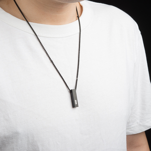 Pabrik grosir 316L baja tahan karat CZ Kristal kremasi guci liontin tulang tempat abu Mini kenang-kenangan 24 "inci kalung - Product Image 2