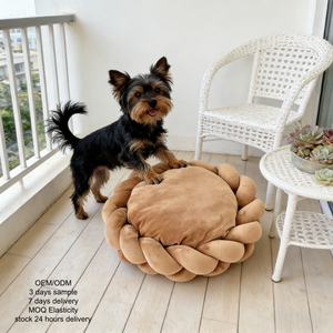 Handgemaakte ecovriendelijke stevige kleine katten- & hondenbedholte rond polyester spons comfortabel warm design <span class=keywords><strong>XL</strong></span> alle seizoenen - Product Image 1