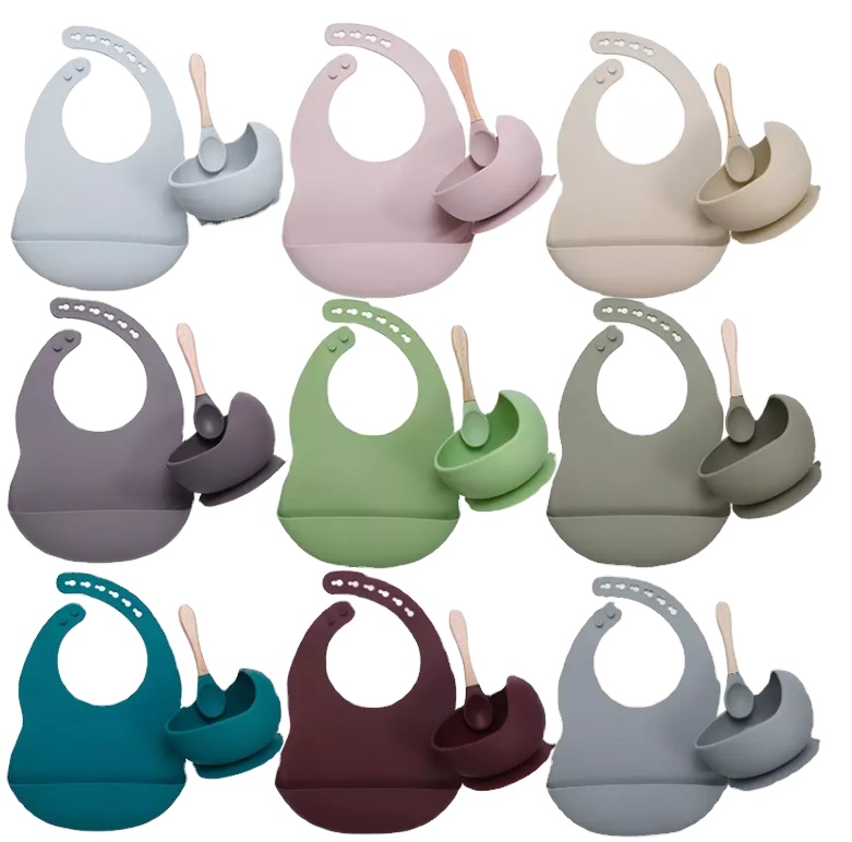 Новый дизайн, не пропускающий прокладывания проводки Para Bebe 3 шт. silikonschale силиконовый babera Детские чаши набор с детский нагрудник и ложка для кормления