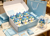 Boneka Husky Plushie Custom Lucu Kartun Boneka Husky Isi Dakron untuk Hadiah Anak OEM ODM Boneka Plushie Custom