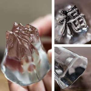 Glass Lid Holder Crystal Diamond Shape Teapot Accessory For Kung Fu <b>Tea</b> <b>Set</b> Home Use - Product Image 4