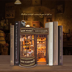 Magic School Bookend &amp; 3D Wooden Puzzle - DIY Craft Kit for Adults, Creative Home Decor and Collectors Gift <strong>Book</strong> Stand - Product Image 4