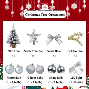 Mini Albero <span class=keywords><strong>di</strong></span> <span class=keywords><strong>Natale</strong></span> Artificiale Pre-Illuminato con Effetto Neve per Decorazione Casa e Ufficio - Product Image 2