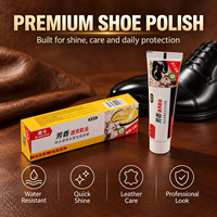 Hei Niu Crème à cirer les chaussures noire transparente visible en tube, contrôle des résidus, nettoyage facile, gestion pratique du stock
