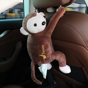 Plush Monkey Tissue Holder 55Cm Car <b>Interior</b> <b>Accessory</b> Dual Use For Home And Car - Product Image 1