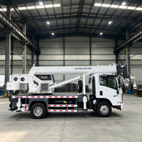 Grue sur camion ISUZU KV600 de 8 tonnes, flèche de 28 mètres, grue mobile montée sur camion pour travaux de levage multi-sites