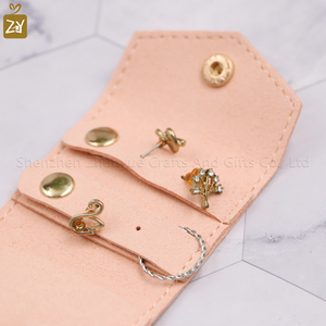 Bolsa de joyería de cuero PU Bolsa de almacenamiento portátil para pulseras y anillos Mini artículos de negocios para regalos promocionales y corporativos - Product Image 3