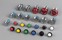 Interrupteur à bouton-poussoir en acier inoxydable 12V 24V 12mm 16mm 19mm, 5 broches, marche-arrêt, interrupteur d'alimentation LED 220V, étanche IP65