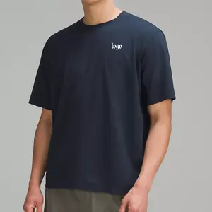 Drop Shoulder Heavyweight T-Shirts Custom Heavy Weight Cotton T Shirts Mock Neck 230G Camisetas de gran tamaño Hombres