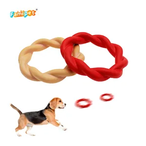 Famipet-goma Natural duradera para entrenamiento de mascotas, juguete para masticar para perros, mascarillas agresivas, venta al por mayor