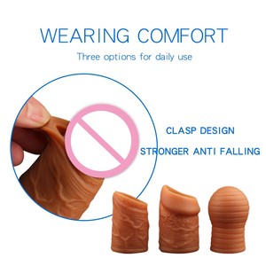 Ensemble d'anneaux péniens, 3 types différents d'anneaux de pénis en silicone liquide avec design à boucle pour les couples - Product Image 2