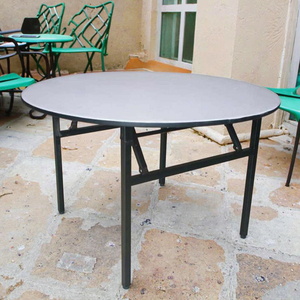 Mesa redonda plegable de banquete de PVC de alta calidad barata de gran oferta para salón de banquetes - Product Image 6