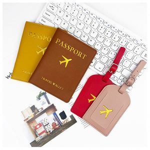 Fundas para Pasaportes de Cuero PU para Parejas, Sublimables, al por Mayor, con Etiqueta para Equipaje, Regalo de Viaje - Product Image 1