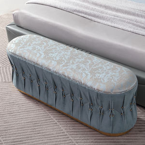 Tabouret de <span class=keywords><strong>lit</strong></span> italien léger de luxe en acier inoxydable en cuir <span class=keywords><strong>banc</strong></span> de canapé simple tabouret à langer <span class=keywords><strong>devant</strong></span> le <span class=keywords><strong>lit</strong></span> - Product Image 3