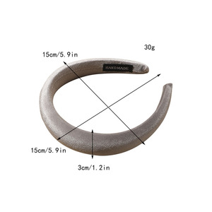 Fascia <span class=keywords><strong>per</strong></span> <span class=keywords><strong>capelli</strong></span> in tessuto di velluto fascia <span class=keywords><strong>per</strong></span> <span class=keywords><strong>capelli</strong></span> larga imbottita in <span class=keywords><strong>spugna</strong></span> spessa tinta unita accessori <span class=keywords><strong>per</strong></span> <span class=keywords><strong>capelli</strong></span> da donna <span class=keywords><strong>per</strong></span> ragazza - Product Image 6
