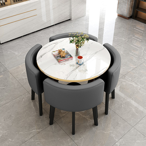 Ensemble de table à manger moderne et classique avec 4 chaises, idéal pour la salle à manger, vente en gros - Product Image 2