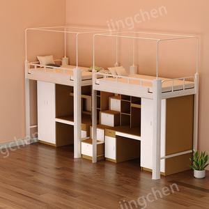 Di alta qualità due dimensioni in metallo soppalco letto a castello unico prodotto popolare per bambini scuola dormitorio appartamento camera da letto Hotel uso - Product Image 1