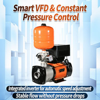 Pompe à pression constante à fréquence variable, horizontale, multi-étages, pour l'alimentation en eau, entièrement en acier inoxydable