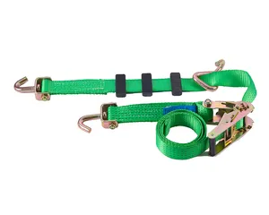 Polyester Lashing Straps For Car Transportation And LC 2500 DaN Cargo Ratchet Straps With Swivel J Hooks