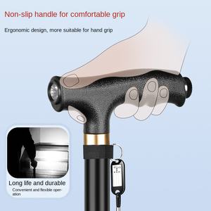 <span class=keywords><strong>Canne</strong></span> légère multifonctionnelle télescopique <span class=keywords><strong>à</strong></span> quatre <span class=keywords><strong>pieds</strong></span> en alliage d'aluminium pour personnes âgées, antidérapante, vente en gros - Product Image 3