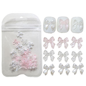 H146 30pcs Mix Resina <span class=keywords><strong>Bow</strong></span> 3d Nail Charme Kawaii Fita Bowknot Rhinestone Nail Designer Manicure Acessórios - Product Image 6