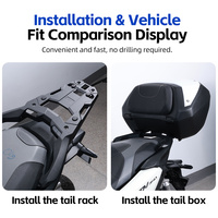 Coffre arrière pour moto Tail Case ADV 350 pour Honda ADV350, coffre à bagages avec serrure sécurisée, déverrouillage rapide, accessoires pour moto