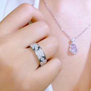 Кольцо Fealux High Quality Iced Out для мужчин и женщин, из стерлингового серебра 925 пробы с муассанитом VVS, полностью инкрустированное, в стиле «Звездное небо», свадебное, с покрытием из 18-каратного золота, с бриллиантами - Product Image 3