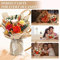 Bouquet de roses éternelles avec boîte cadeau – Fleurs à livrer en Chine – Cadeaux d'anniversaire et de fête des Mères pour femmes, mamans et grand-mères