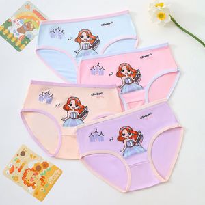 Culottes pour filles de <span class=keywords><strong>haute</strong></span> qualité, imprimées, <span class=keywords><strong>taille</strong></span> moyenne, respirantes et confortables, culottes triangulaires pour filles - Product Image 2