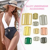 Broches de Aleación para Trajes de Baño de 10 mm, Accesorios Metálicos para Ropa Interior con Conector Lavable, Hebillas para Sujetador de Lencería con Características de Zinc