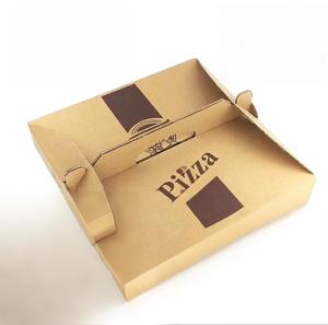 Chất Lượng Cao Tùy Chỉnh Cứng Nhắc Có Thể Gập Lại Bánh <span class=keywords><strong>Pizza</strong></span> Hộp Xử Lý Thân Thiện Với Môi <span class=keywords><strong>Kraft</strong></span> Các Tông Sóng Thực Phẩm Cầm Tay Giao Hàng - Product Image 4