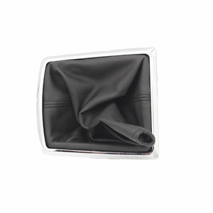 Couvre-poignée de levier de vitesses en cuir noir pour Ford Focus, accessoire de transmission manuelle - Product Image 1