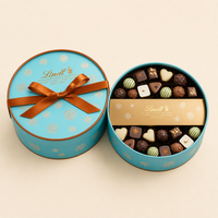 Boîte-cadeau ronde en carton écologique de qualité alimentaire personnalisée pour l'emballage de chocolats et de bonbons en gros