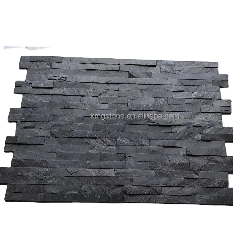 Cheap Black Slate Natural Culture Stone Tile Exterior Wall Cladding Modern Outdoor Decorative Use supplied Cladding Suppliers