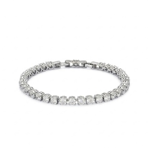 Classic Round Brilliant Lab Grown Diamond Ring Solid 14K 18K Gold Luxury Style Solitaire Tennis <b>Bracelet</b> - Product Image 1