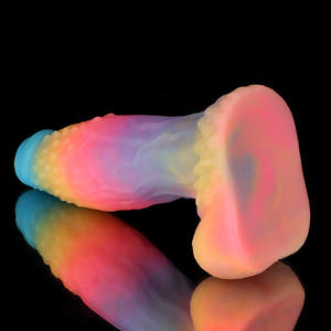 Dildo de Silicona Luminoso Scarletsin D-57 Design <span class=keywords><strong>Dilo</strong></span> Thrust, Líquido Espacial Suave, 100% Impermeable, Sensación Realista, Juguete Sexual para Adultos, Talla S - Product Image 2