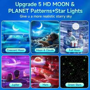 Romantique Aurora Galaxy Musique Projecteur Veilleuse 16 Couleurs Aurores Boréales Pleine Lune Saturne Blanc Bruit Atmosphère Lampe - Product Image 6