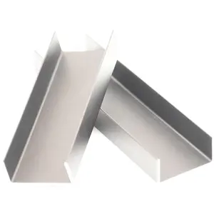 Custom aluminum extrusion profile anodized silver aluminum shape u channel profile